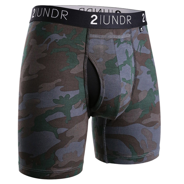 Boxer Swing Shift 6" de 2UNDR - Camouflage foncé