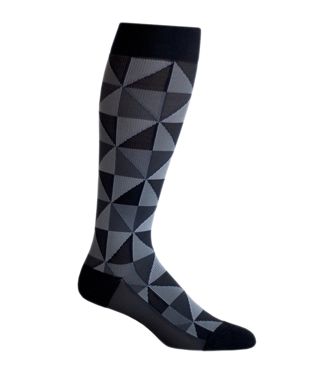 geometric pattern compression socks