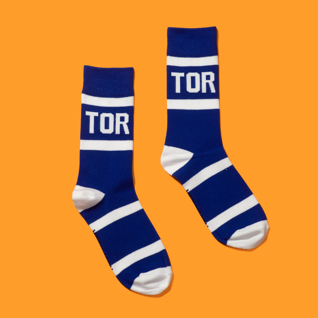 "Toronto City Stripes" Cotton Crew Socks by Main & Local