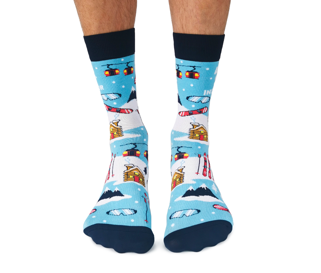 Uptown Sox "Apres Ski" Cotton Crew Socks - Large
