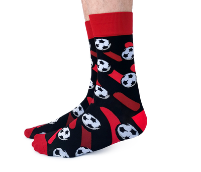 "Soccer" Cotton Crew Socks by Uptown Sox - Large