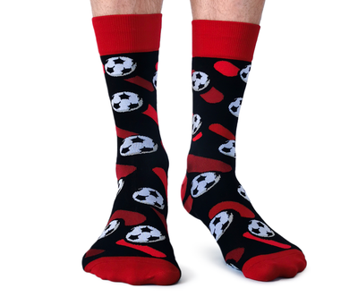 "Soccer" Cotton Crew Socks by Uptown Sox - Large