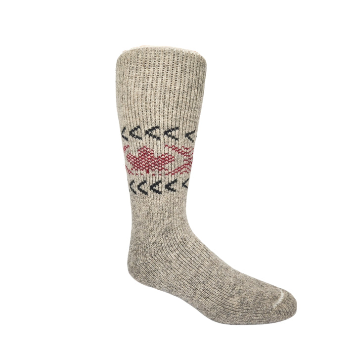 Thermal wool socks with a pattern