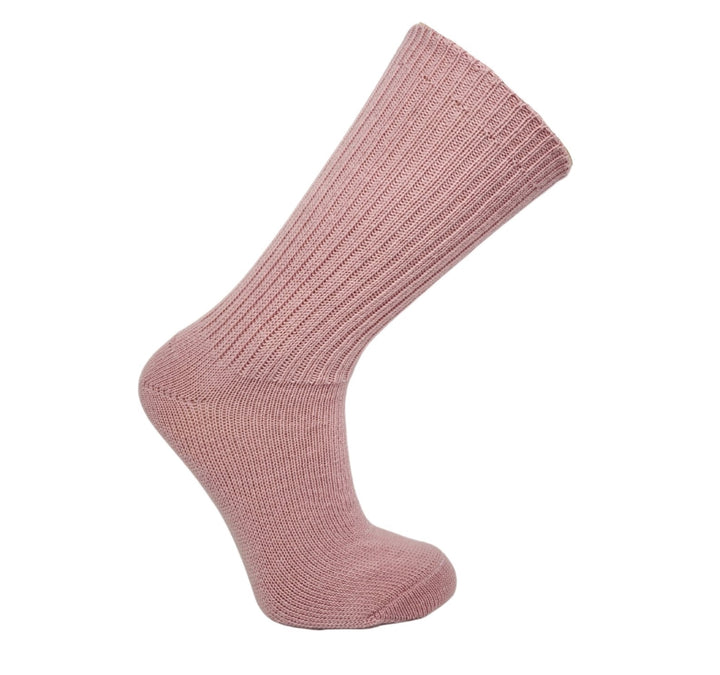 Merino wool diabetic sock in pink