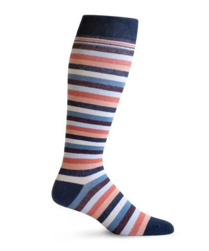 striped cotton compression socks 