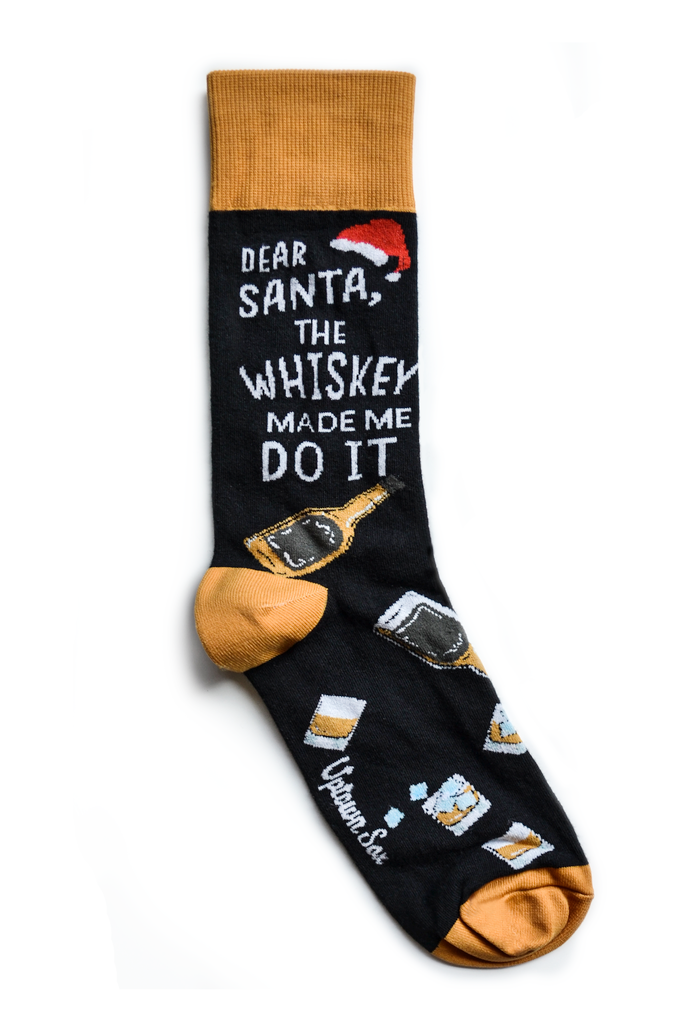Christmas whiskey socks