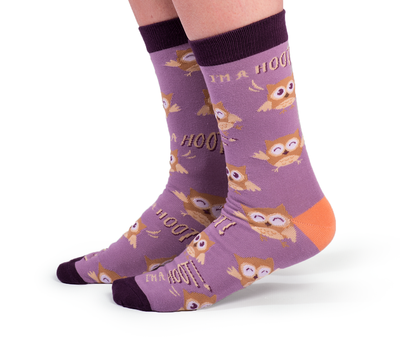 "I'm a Hoot" Owl Socks by Uptown Sox - Medium