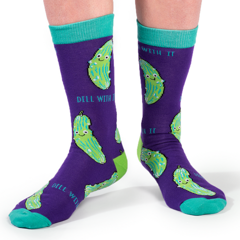 Chaussettes en coton « In a Pickle » par Uptown Sox