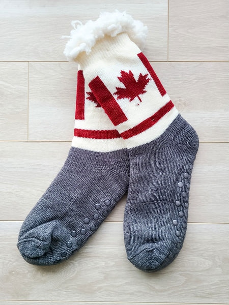 Northern Comfort Kid's Canada Flag Small Sherpa-Lined Grip