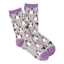"Chilly Penguins " Cotton Socks by K.Bell-Medium