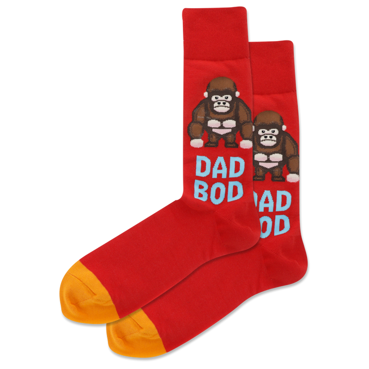 "Dad Bod" Crew Socks by Hot Sox - Large