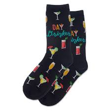 "Day Drinker" Crew Socks by Hot Sox