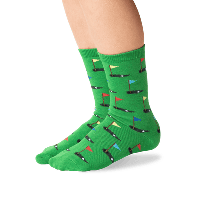 Kids "Golf" Crew Socks by Hot Sox