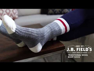 J.B. Field's Traditional Wool Boot Socks - SLIGHTLY IMPERFECT - 3PK