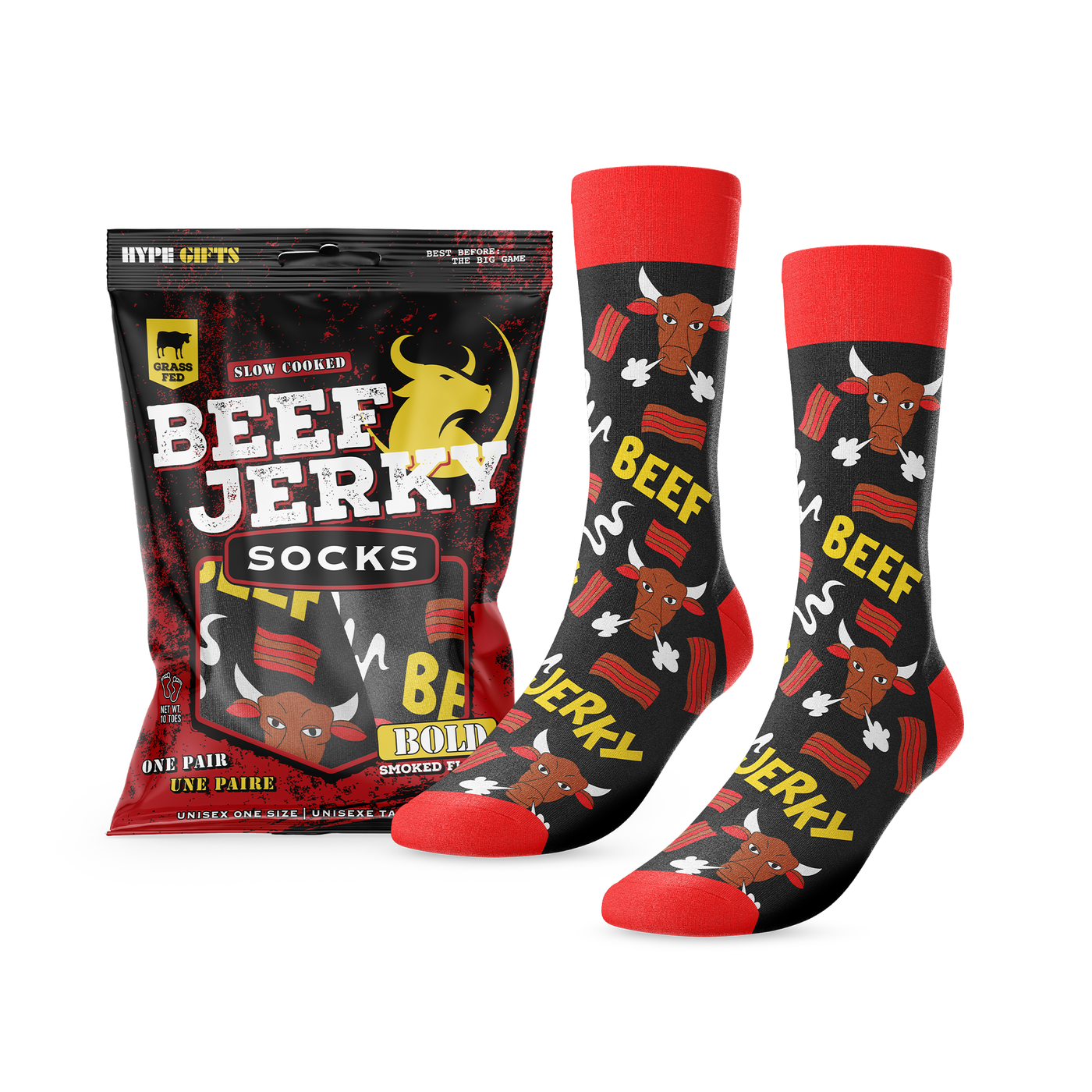 "Beef Jerky" Cotton Crew Socks by Main & Local