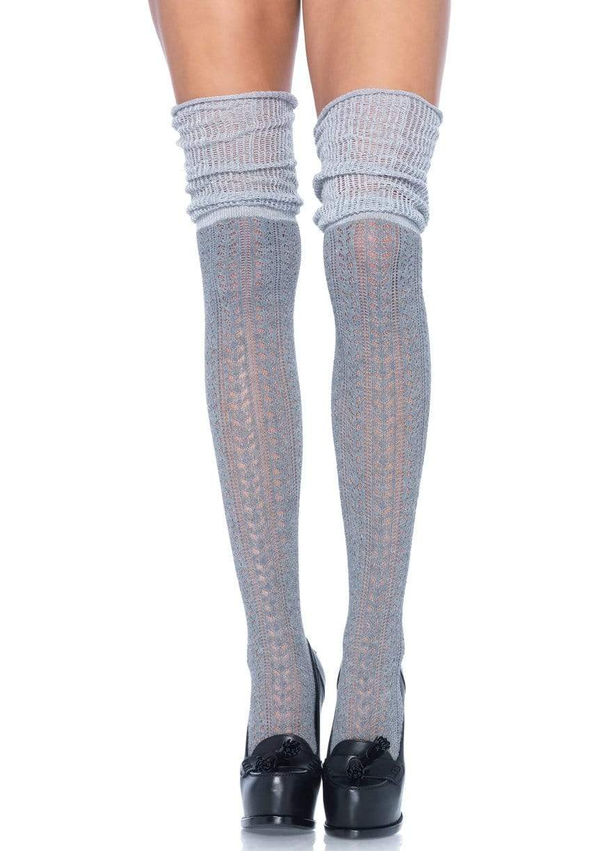 Acrylic Pointelle Over the Knee Scrunch Sock from Leg Avenue