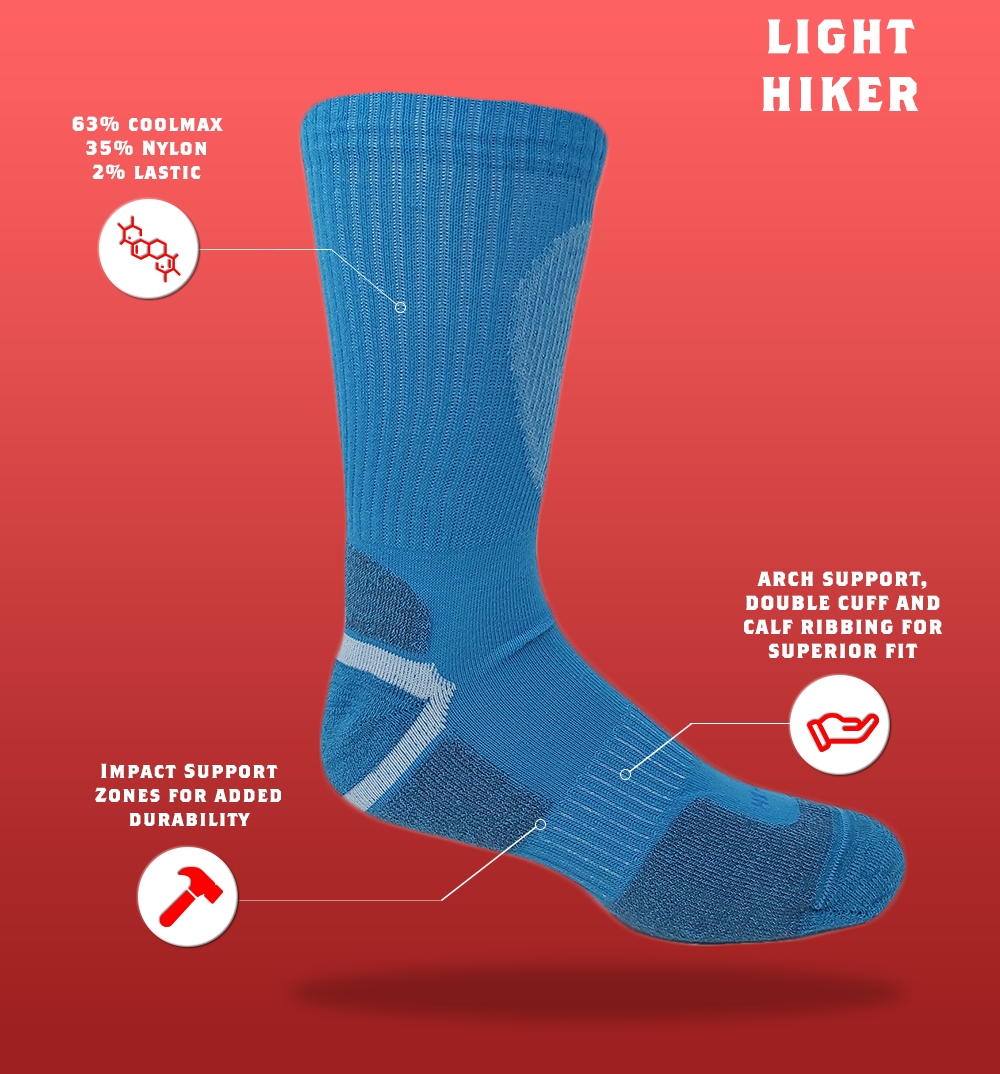 summer hiking sock features