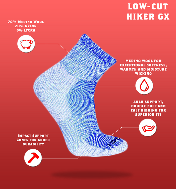 hiking ankle socks features