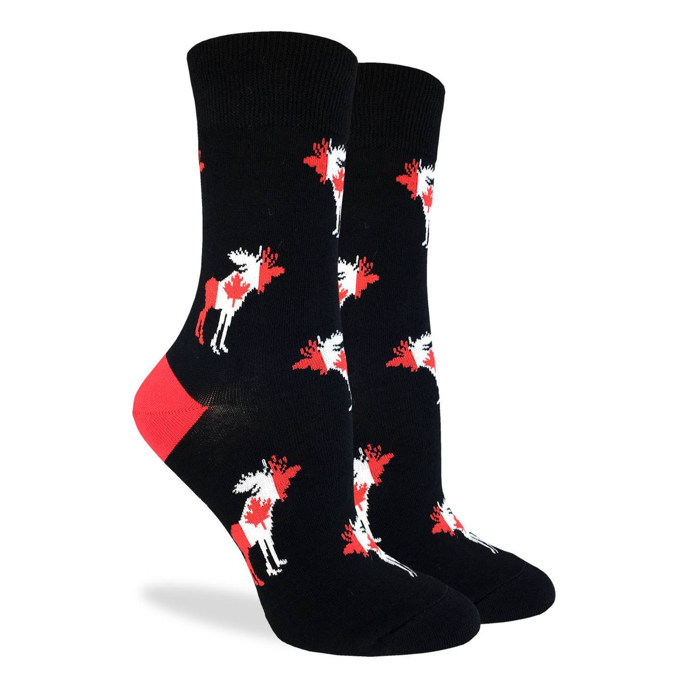 animal socks with canadian moose pattern