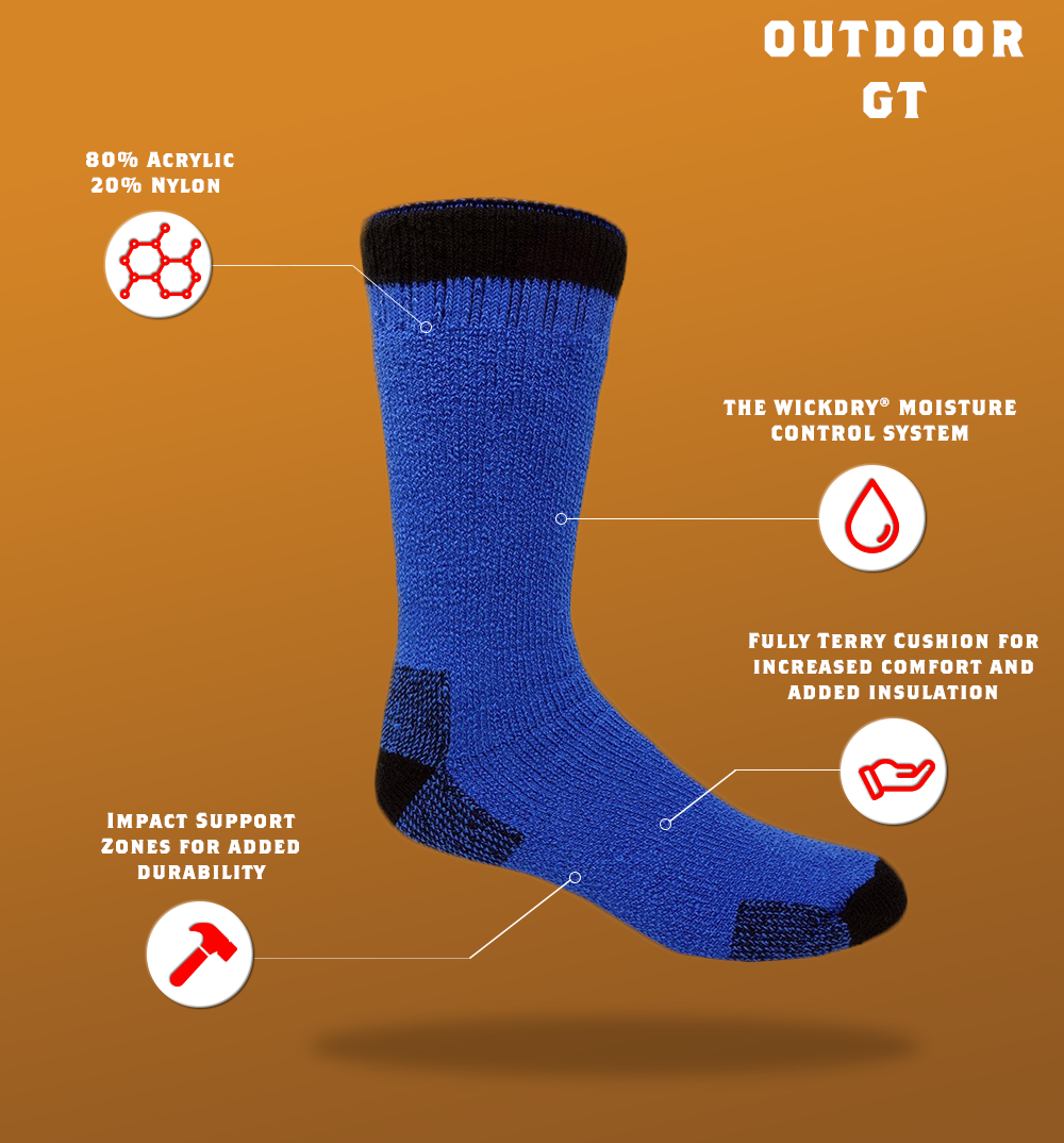 Acrylic Thermal Boot Socks Features