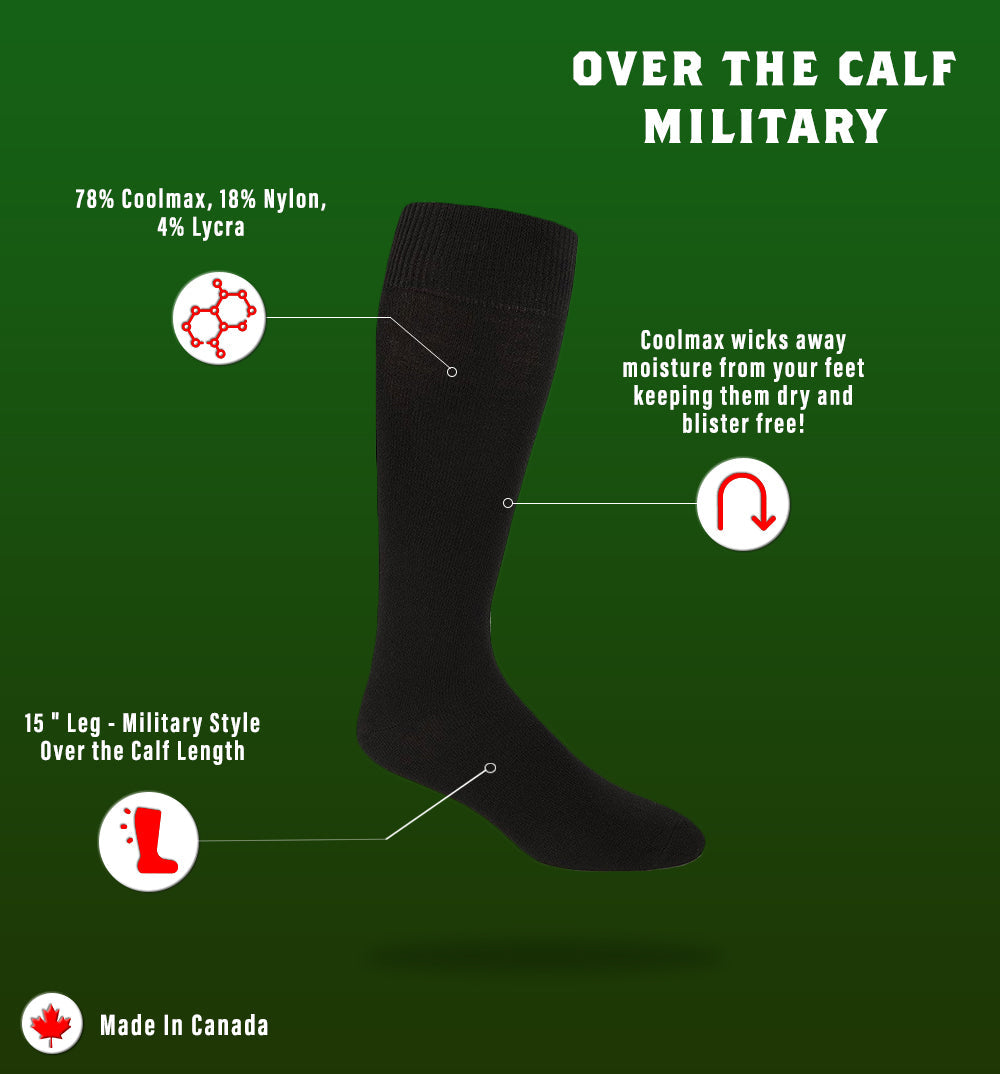2 PAIR Vagden Knee High Coolmax Military Boot Liner Socks- SLIGHTLY IMPERFECT