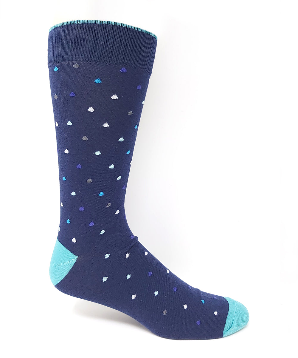 Vagden Men's "Raining Dot" Cotton Casual/Dress Socks
