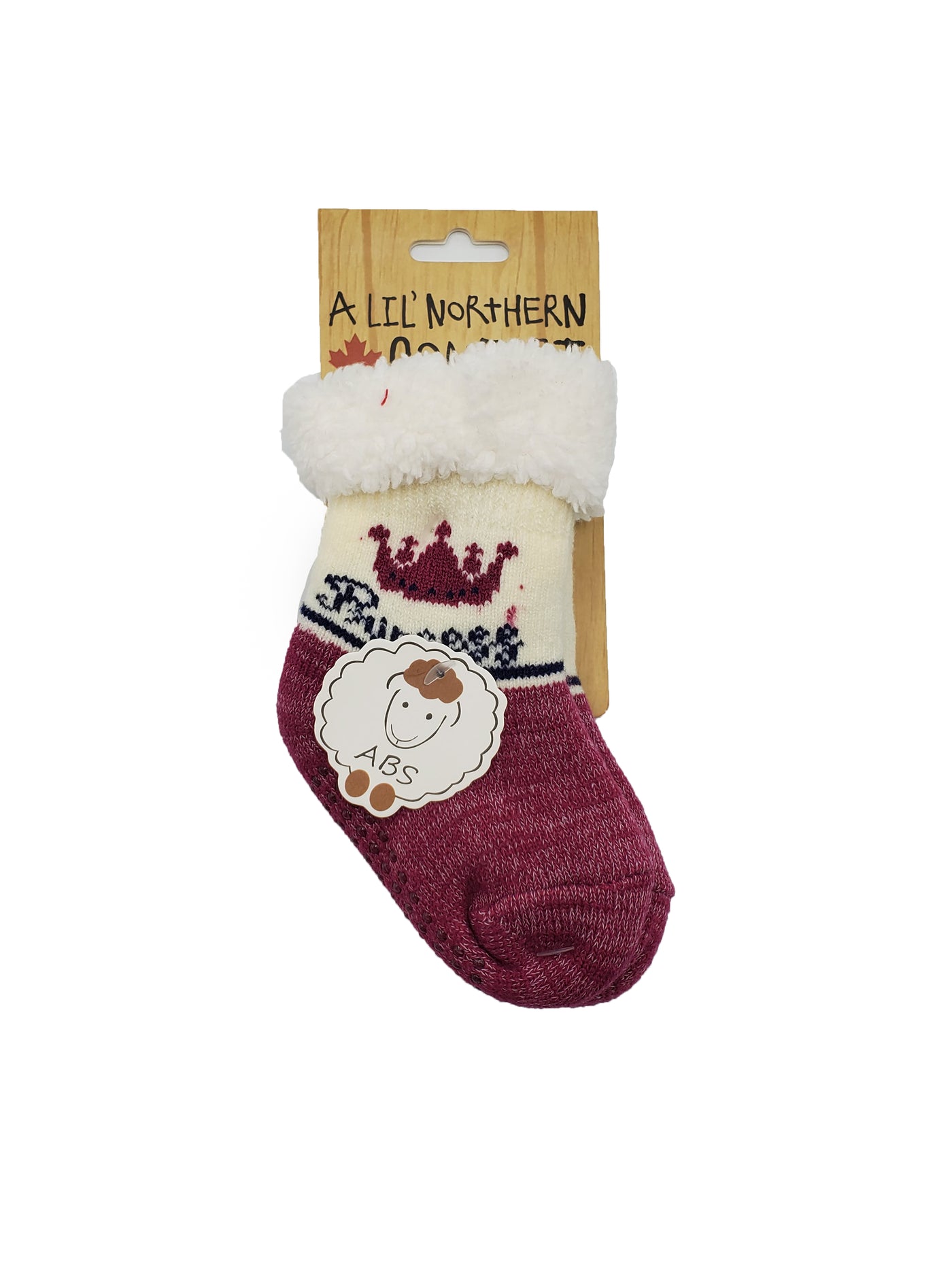 Northern Comfort Infant's "Princess" Sherpa-Lined Grip Slipper Socks - SALE