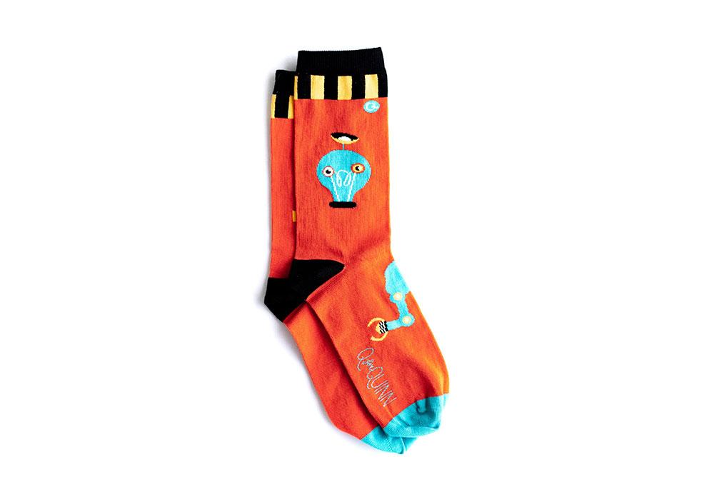 Q for Quinn "Inside a Robot" Kids Socks (1 pair)