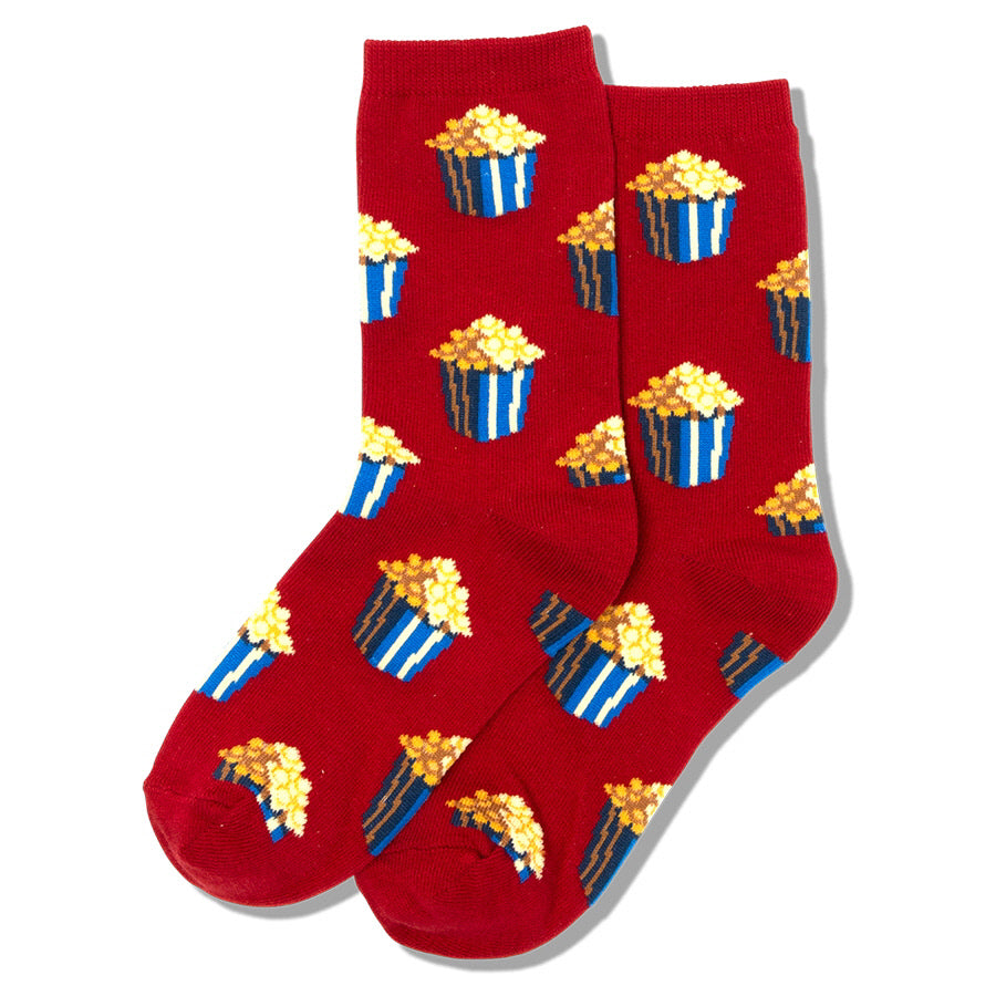 Kid's "Popcorn" Crew Socks by Hot Sox