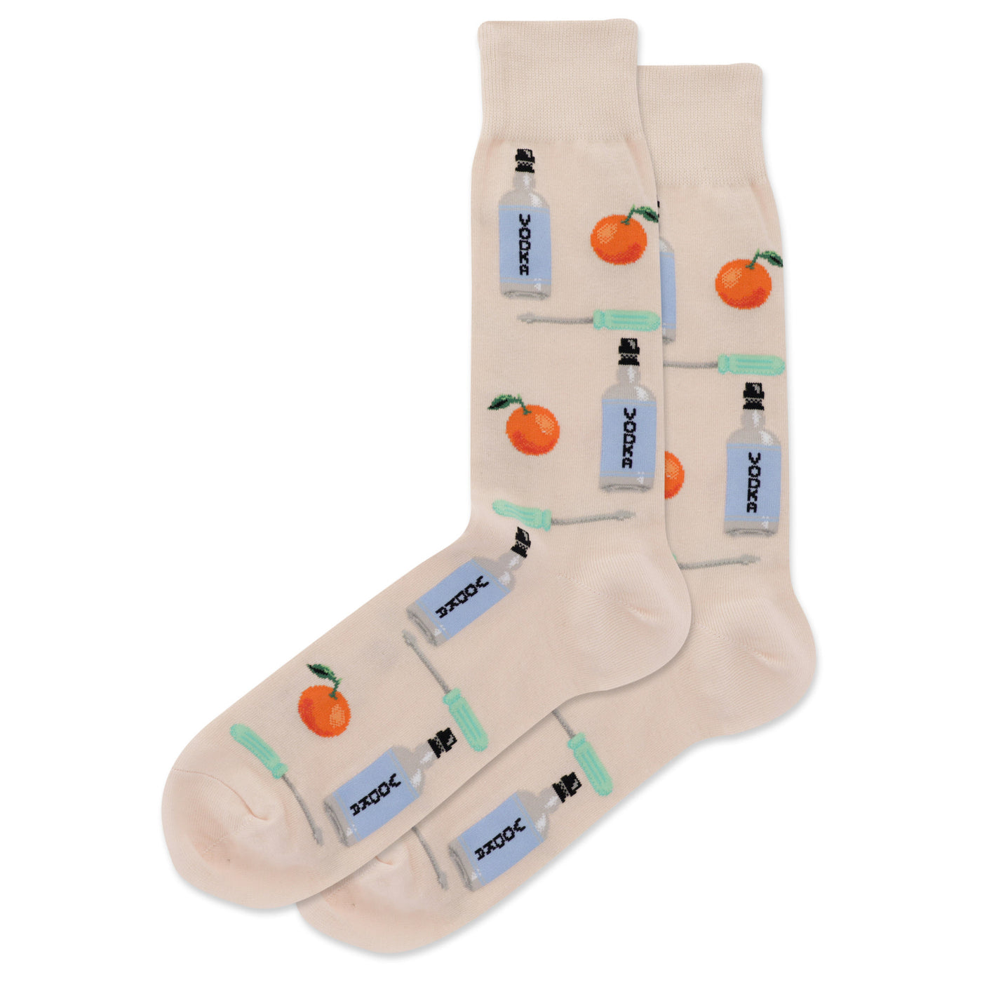 "Screwdriver" Cotton Crew  Socks by Hot Sox