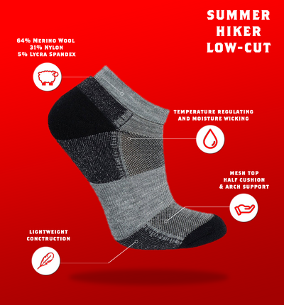 hiking merino wool ankle socks