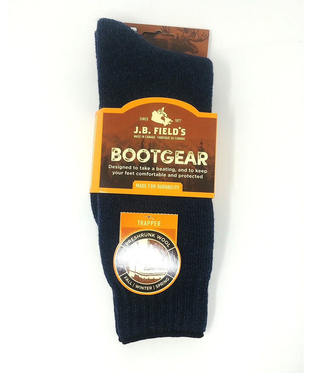 Black wool thermal boot sock