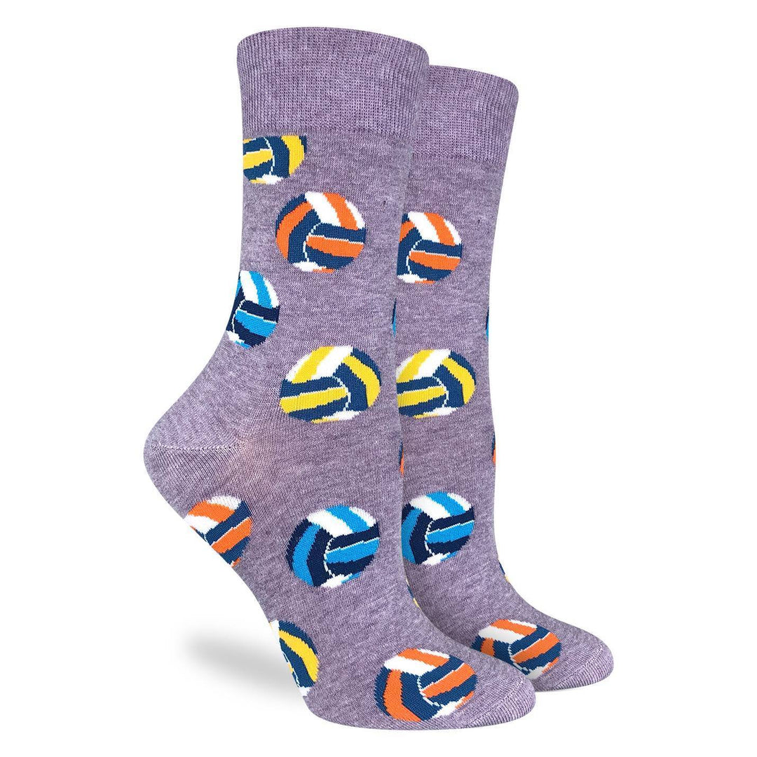 "Volleyball" Cotton Crew Socks by Good Luck Sock