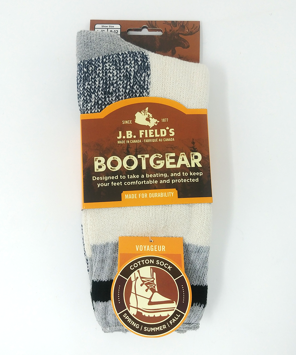 Blue cushioned boot sock cotton