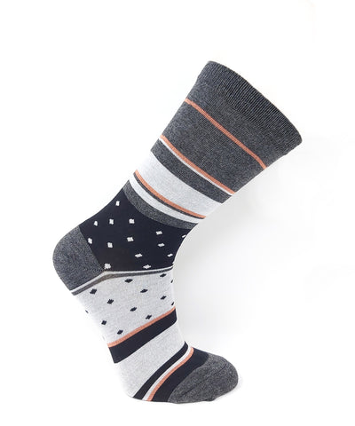 bamboo socks with stripes and dots